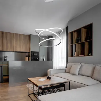 Lustra Bologna, RL, 50x150 cm, 36W, 1x SMD LED, metal, argintiu imagine