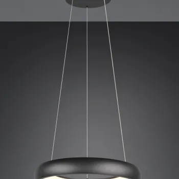 Lustra Cardona, TRIO, 46.5x150 cm, 29W, 1x SMD LED, metal, negru mat imagine