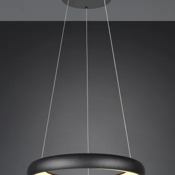 Lustra Cardona, TRIO, 62x150 cm, 38W, 1x SMD LED, metal, negru mat imagine