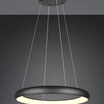 Lustra Cardona, TRIO, 75x150 cm, 59W, 1x SMD LED, metal, negru mat imagine