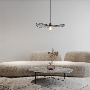 Lustra Chapeau, RL, 60x150 cm, 40W, 1x E27, metal, negru mat imagine