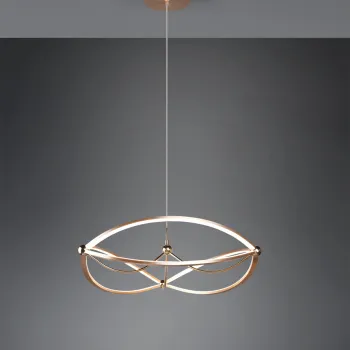 Lustra Charivari, TRIO, 62x150 cm, 42W, 1x SMD LED, metal, bronz mat imagine