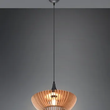 Lustra Colino, TRIO, 40x150 cm, 40W, 1x E27, metal, antracit/natur imagine