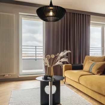 Lustra Colino, TRIO, 40x150 cm, 40W, 1x E27, metal, negru mat imagine