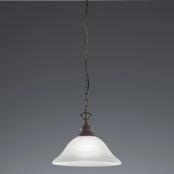 Lustra Country, RL, 33.5x130 cm, 60W, 1x E27, metal, maro rustic/alb imagine