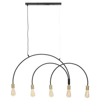 Lustra Darky, Mauro Ferretti, 5 x E27, 20W, 104x5x50 cm, fier imagine