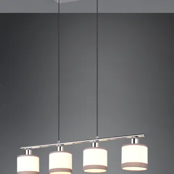 Lustra Davos, RL, 75x12x150 cm, 10W, 4x E14, metal, gri/alb imagine