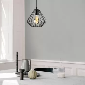 Lustra, Diamond - 704-S, Sheen, 23 x 117 cm, 1 x E27, 40W, negru imagine