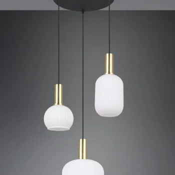 Lustra Diva, TRIO, 38.5x30x150 cm, 10W, 3x E27, metal, multicolor imagine