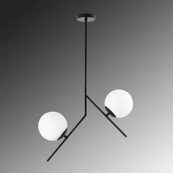 Lustra, Dolunay - 144-AV, Sheen, 43 x 15 x 74 cm, 1 x E27, 40W, negru imagine