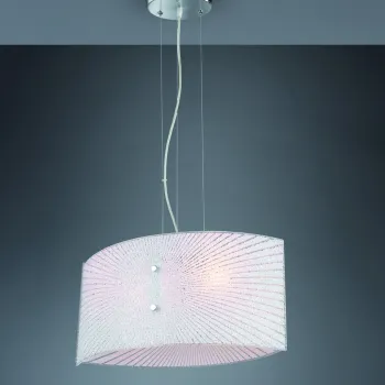 Lustra Elisa, TRIO, 40x20x150 cm, 40W, 2x E27, metal, alb/argintiu imagine