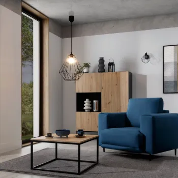 Lustra ELTAP, Benigne, 35x90 cm, 1xE27, 15W, otel, negru imagine