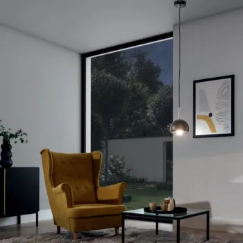 Lustra ELTAP, Canonus, 15x110 cm, 1xE27, 15W, otel, negru imagine