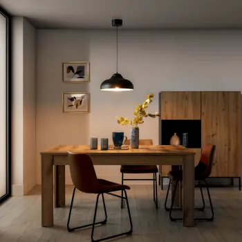 Lustra ELTAP, Desolo, 40x130 cm, 1xE27, 15W, otel, negru imagine