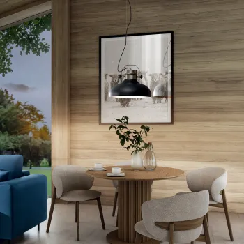 Lustra ELTAP, Stealle, 40x130 cm, 1xE27, 15W, otel, negru/argintiu imagine