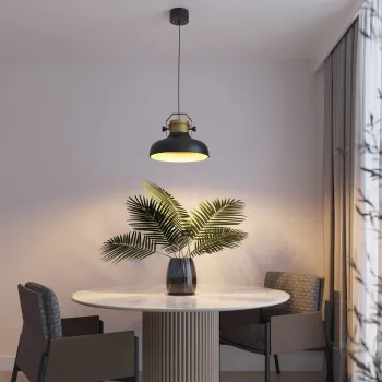 Lustra ELTAP, Stealle, 40x130 cm, 1xE27, 15W, otel, negru/auriu imagine