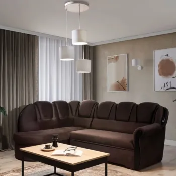 Lustra ELTAP, Vespillo, 45x105 cm, 3xE27, 15W, otel/PVC, alb imagine