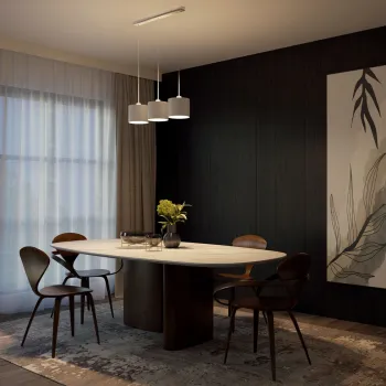 Lustra ELTAP, Vespillo, 75x18x105 cm, 3xE27, 15W, otel/PVC, alb imagine