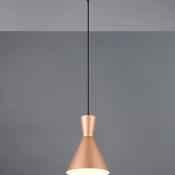 Lustra Enzo, RL, 20x150 cm, 28W, 1x E27, metal, maro imagine