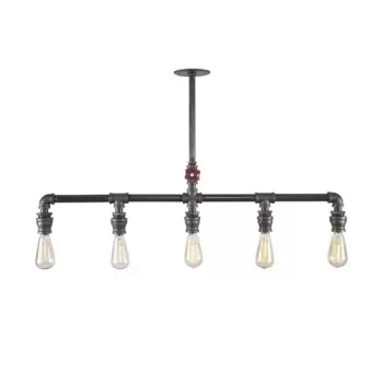 Lustra, Evila Originals, 791EVL2506, Fier, Negru imagine