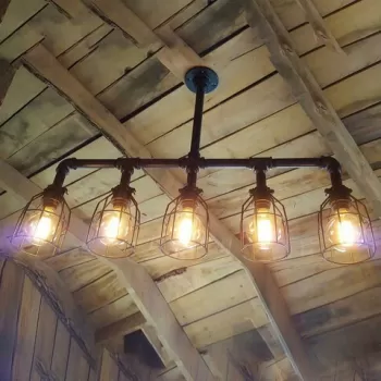 Lustra, Evila Originals, 791EVL2508, Fier, Negru imagine