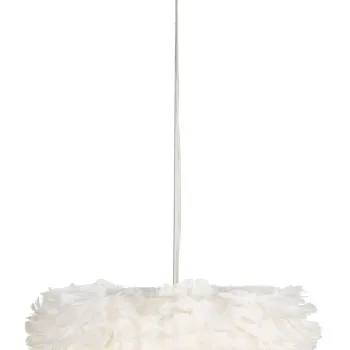 Lustra Feather, Mauro Ferretti, 1 x E27, 40W, 60x30 cm, fier, alb imagine