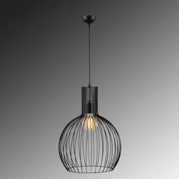 Lustra, Fellini - MR - 756, Alby, 38 x 146 cm, 1 x E27, 40W, negru imagine