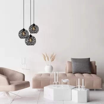 Lustra, Fellini - MR - 787, Alby, 65 x 117 cm, 3 x E27, 40W, negru imagine