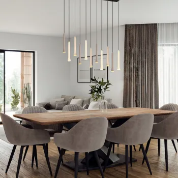 Lustra Fiato, TRIO, 115x15x150 cm, 3W, 11x SMD, metal, multicolor imagine