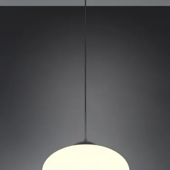 Lustra Fomento, TRIO, 40x150 cm, 15W, 1x E27, metal, negru mat/alb imagine