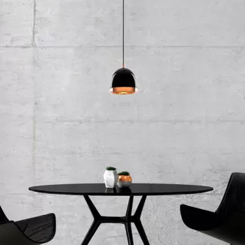 Lustra, Fulgor, 942FLG1133, Metal, Negru/Auriu imagine