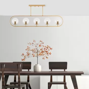 Lustra, Fulgor, 942FLG1146, Metal, Auriu imagine