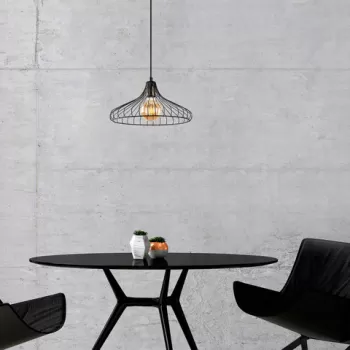 Lustra, Fulgor, 942FLG1186, Metal, Negru/Maro antic imagine