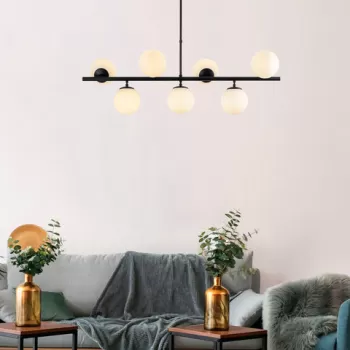 Lustra, Fulgor, 942FLG1215, Metal, Negru imagine