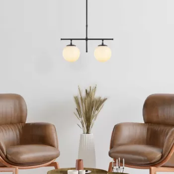 Lustra, Fulgor, 942FLG1230, Metal, Negru / Crem imagine