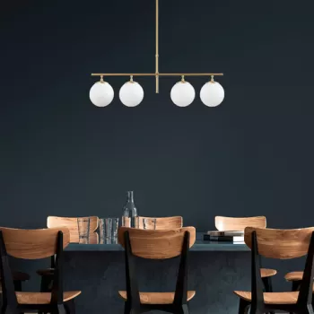 Lustra, Fulgor, 942FLG1235, Metal, Auriu imagine