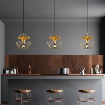 Lustra, Fulgor, 942FLG1253, Metal, Auriu imagine