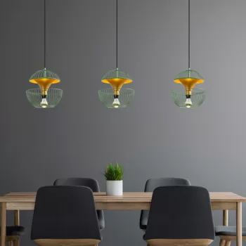 Lustra, Fulgor, 942FLG1257, Metal, Verde imagine