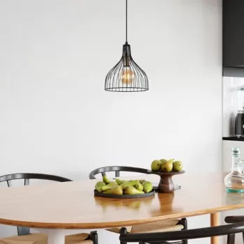 Lustra, Fulgor, 942FLG1263, Metal, Negru/Maro antic imagine