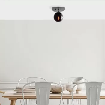 Lustra, Fulgor, 942FLG1378, Metal, Negru imagine