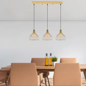 Lustra, Fulgor, 942FLG1412, Metal, Auriu imagine