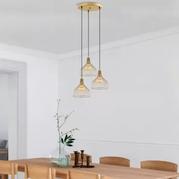 Lustra, Fulgor, 942FLG1413, Metal, Auriu imagine