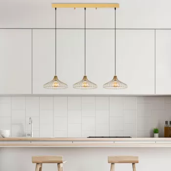 Lustra, Fulgor, 942FLG1431, Metal, Auriu imagine