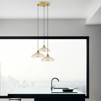 Lustra, Fulgor, 942FLG1432, Metal, Auriu imagine