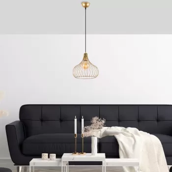 Lustra, Fulgor, 942FLG1604, Metal, Auriu imagine