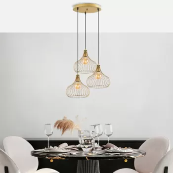 Lustra, Fulgor, 942FLG1606, Metal, Auriu imagine