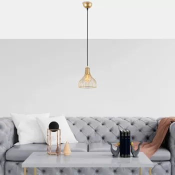 Lustra, Fulgor, 942FLG1622, Metal, Auriu imagine