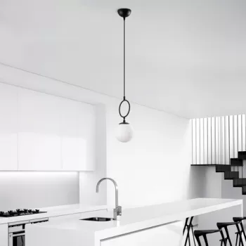 Lustra, Fulgor, 942FLG1650, Metal, Negru imagine