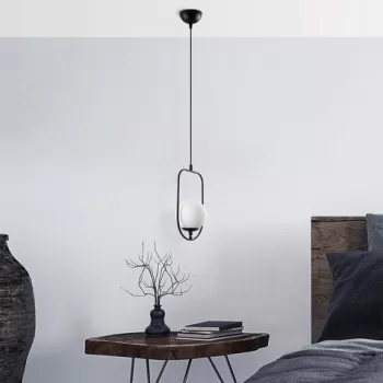 Lustra, Fulgor, 942FLG1659, Metal, Negru imagine