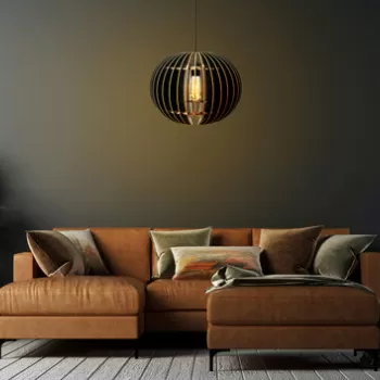 Lustra, FullHouse, 390FLH1510, MDF, Negru imagine